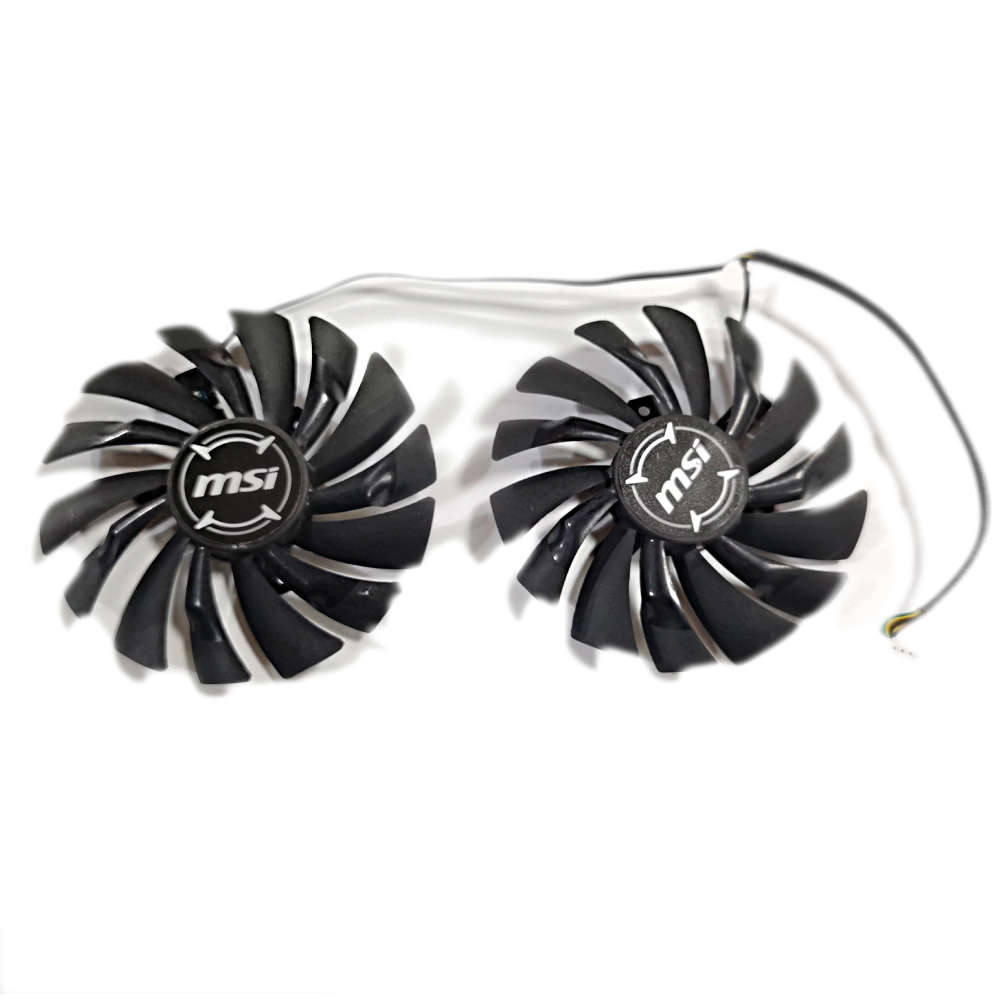 2pcs MSI RX580 FDC10U12S9-C Fan Graphics Card Cooling Fan PLD09210S12HH
