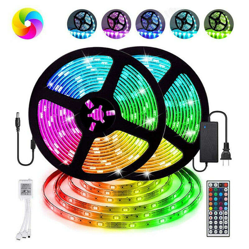 10M DC12V SMD5050 RGB LED Strip Light Kit Indoor Home