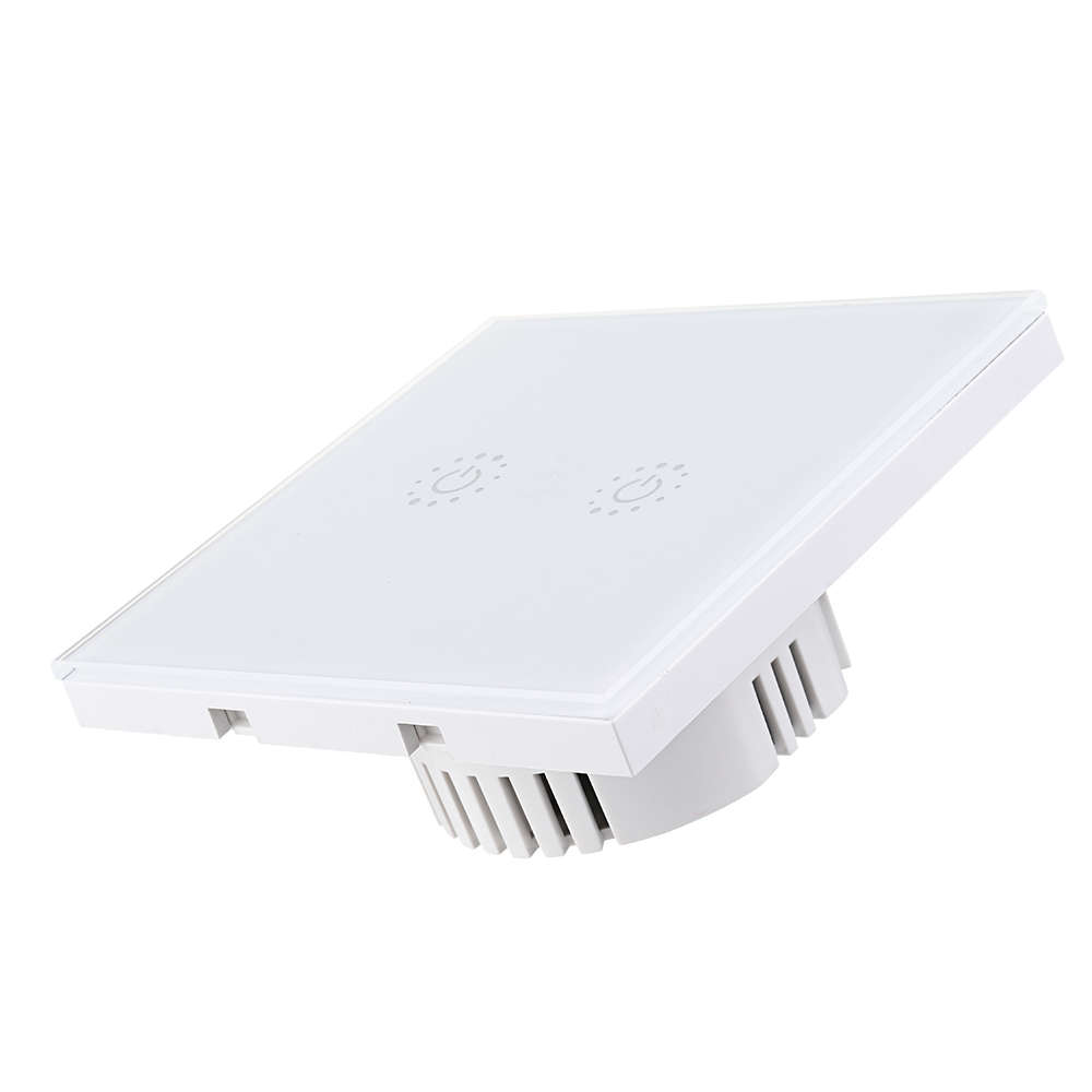 New Tuya Smart Life EU 2 Gang Smart WIFI Light Switch Interruptor Touch Wall Power Switch App