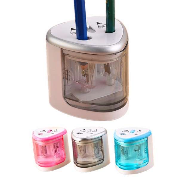 Automatic 2 Hole Electric Battery Operated Pencil Sharpener for Home School