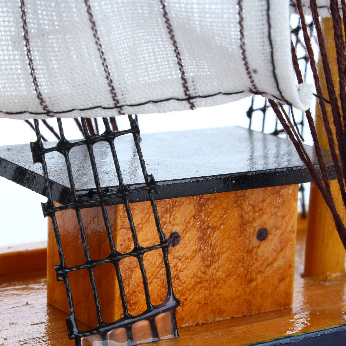 Mini Handmade Wooden Sailing Boats Model Assembly Nautical Ship Schooner