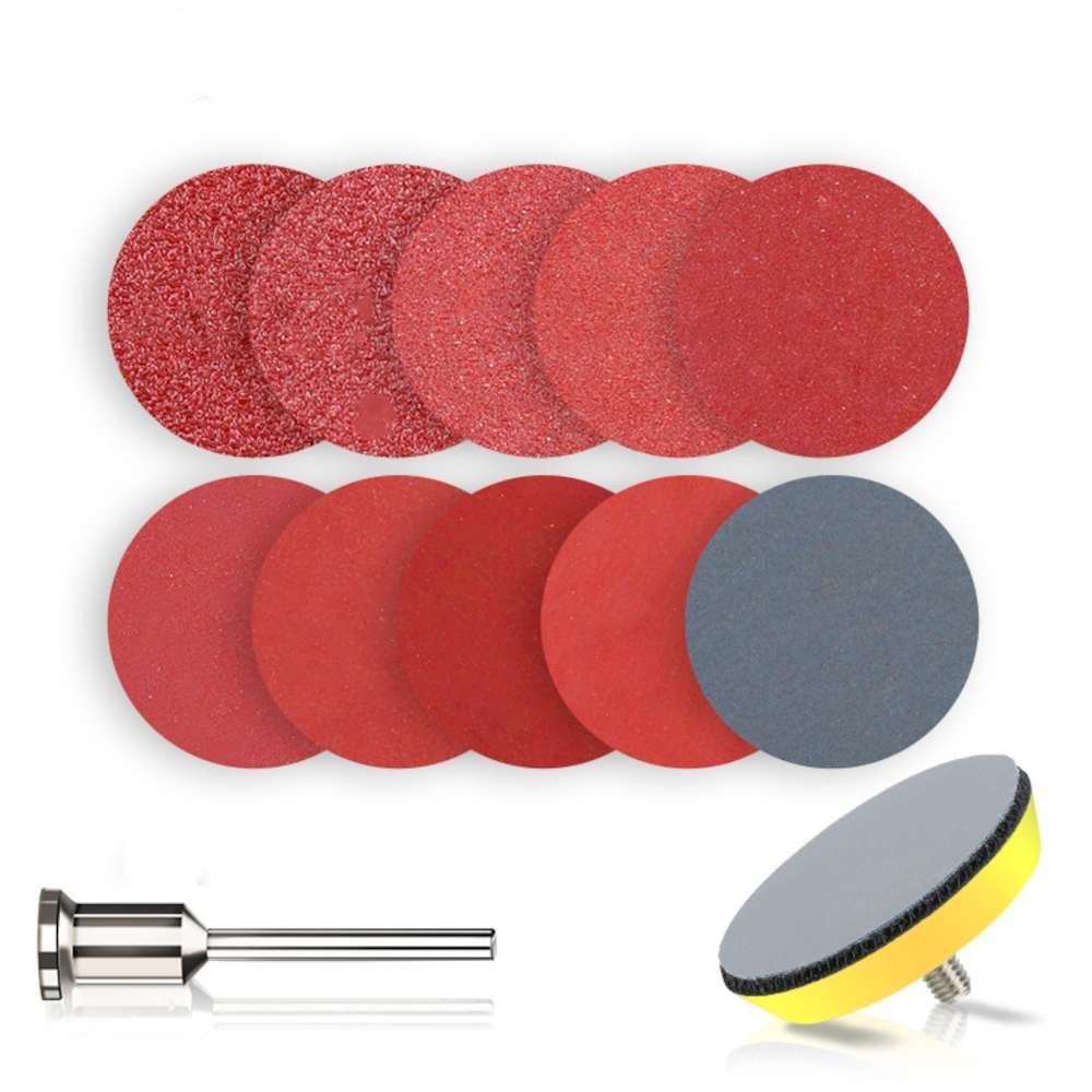 102pcs 3 Inch 75mm Sanding Disc Round Abrasive Dry Sandpaper with Back-up Pad for Polishing Cleaner