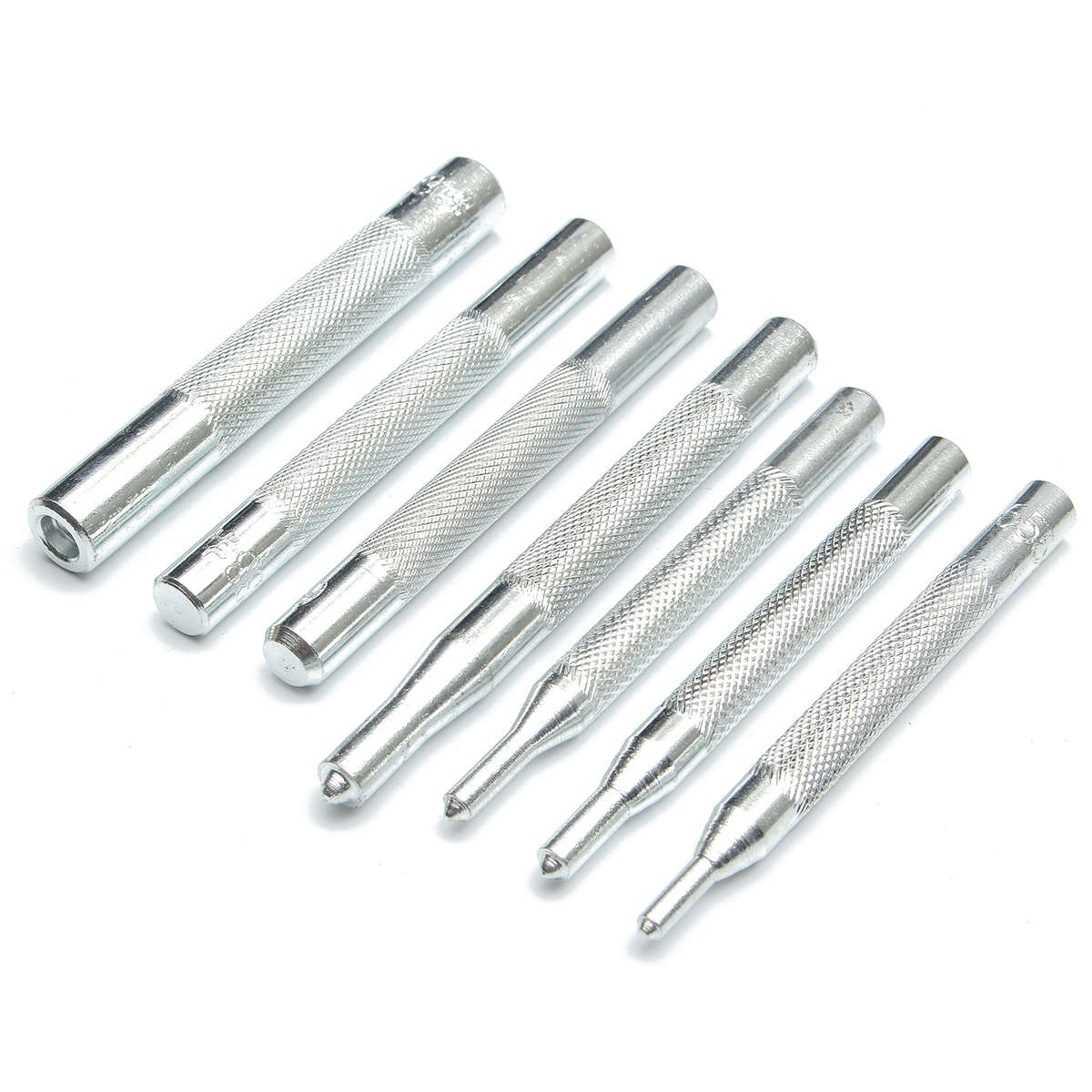 12Pcs Metal Hole Punches Snap Rivet Fasteners Tool Setter Base Set for DIY Leathercraft...