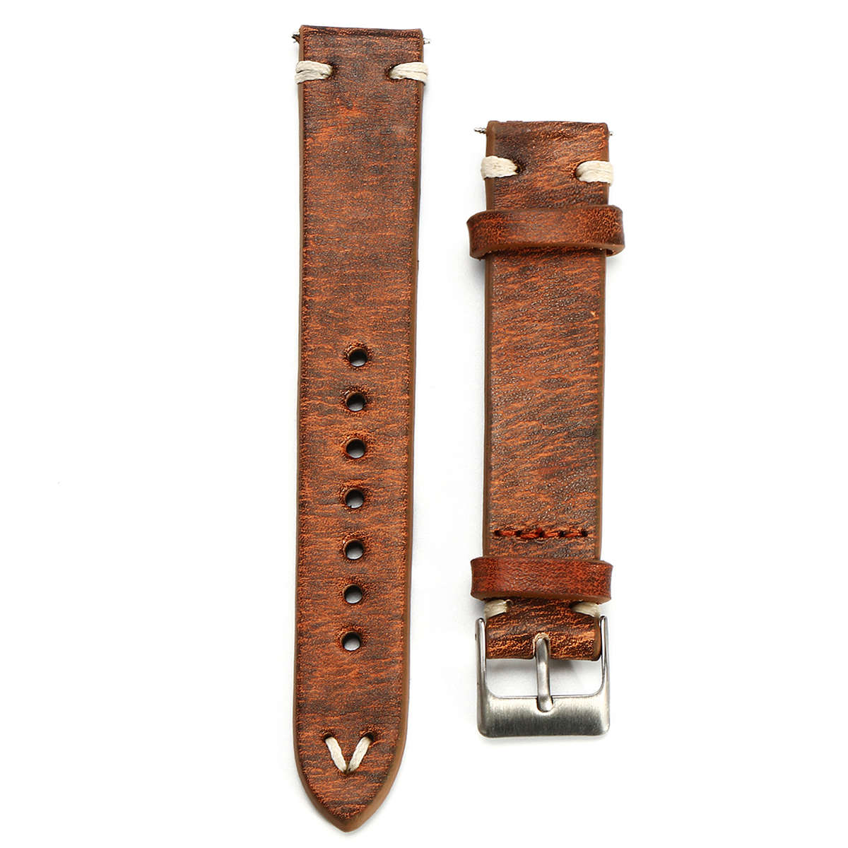Straps Vintage Style Distressed Leather Wome/Men Watch Band Strap with