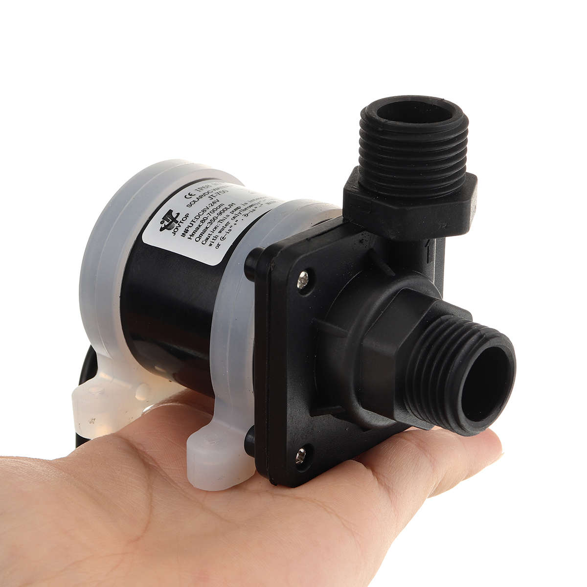 DC 24V Solar Water Pump Shower Hot Water Heating Booster Circulation Pump 7M 900L/H