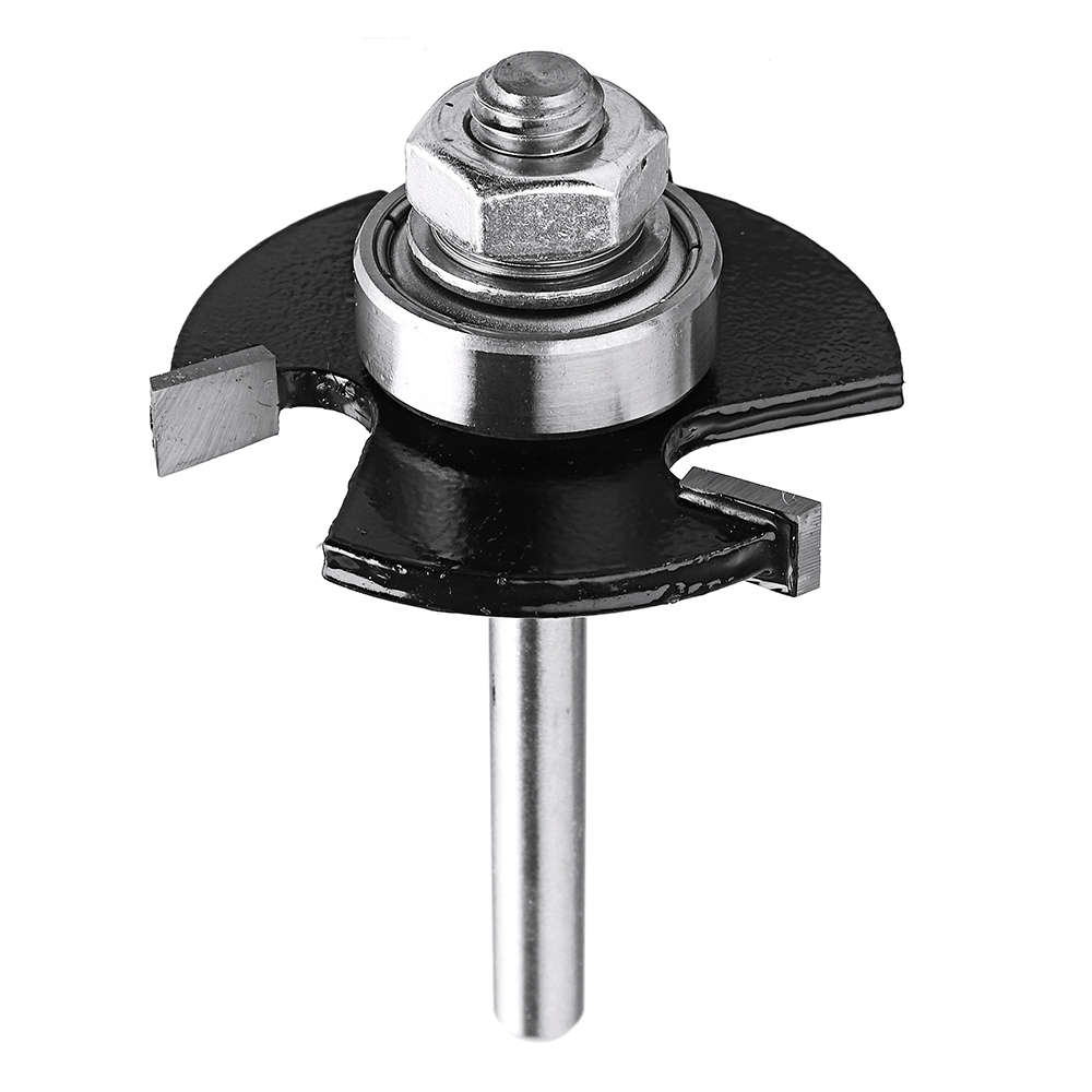 Drillpro 3Pcs 3 Teeth T-shape Tongue & Grooves Router Bit & 45 Degree Lock Miter Router Bit 1/4 Inch