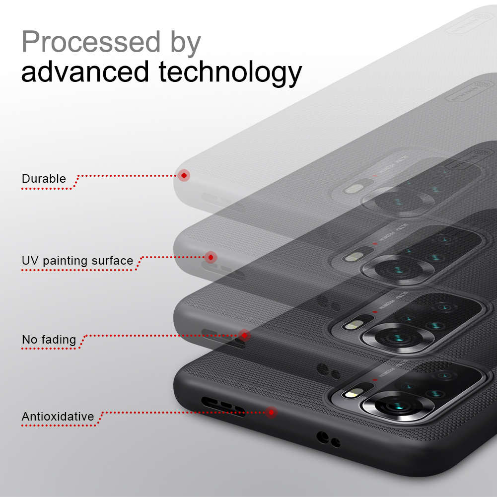Nillkin for Xiaomi Redmi Note 10 Case Matte Anti-Fingerprint Anti-Scratch Shockproof Hard PC Protect