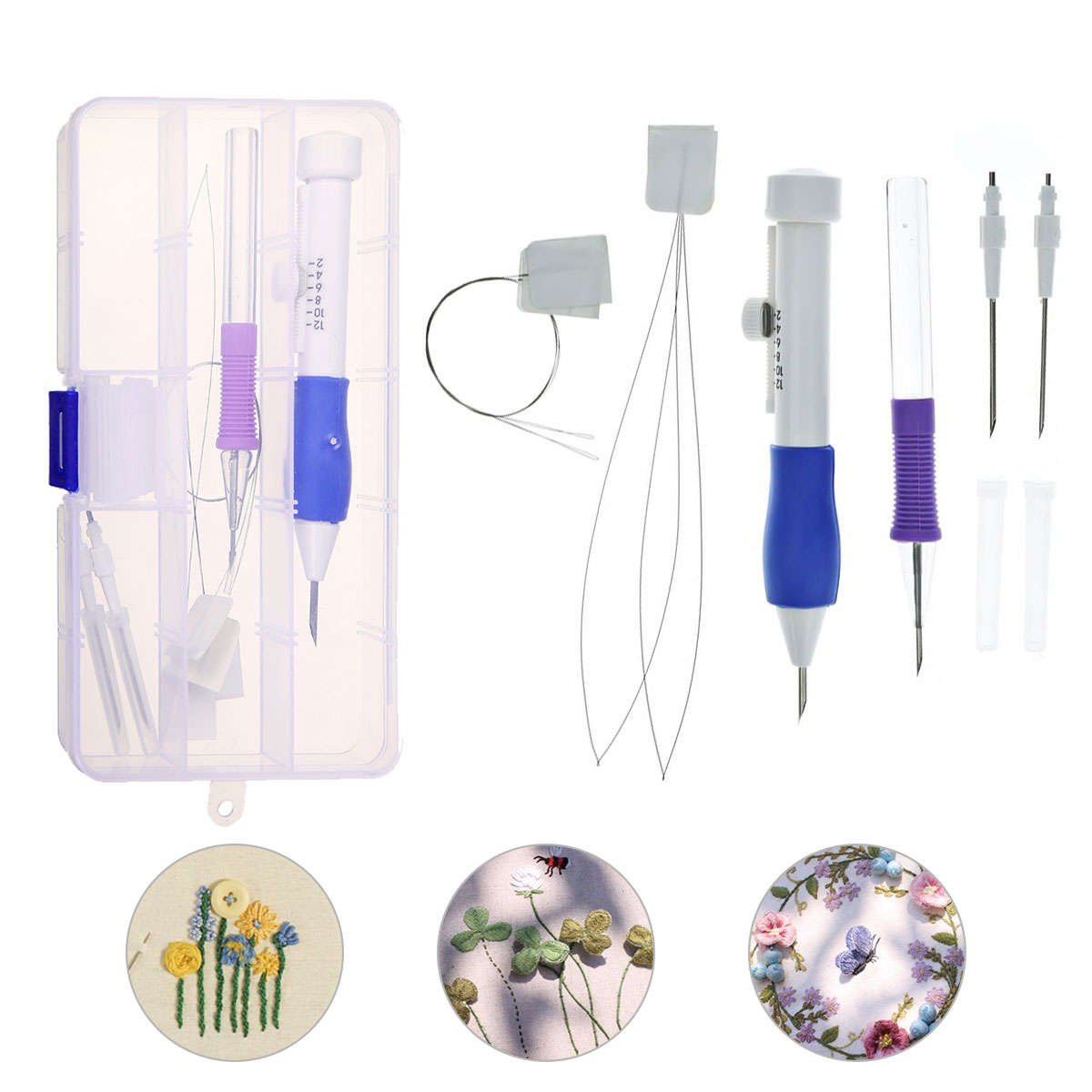Magic Embroidery Pen Punch Needle Set Embroidery Patterns Punch Needle Kit Knitt