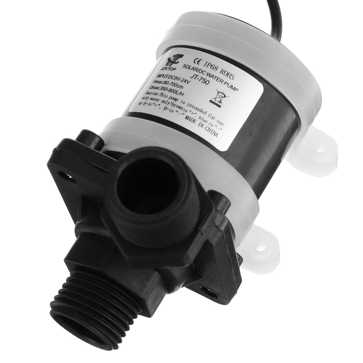 DC 24V Solar Water Pump Shower Hot Water Heating Booster Circulation Pump 7M 900L/H