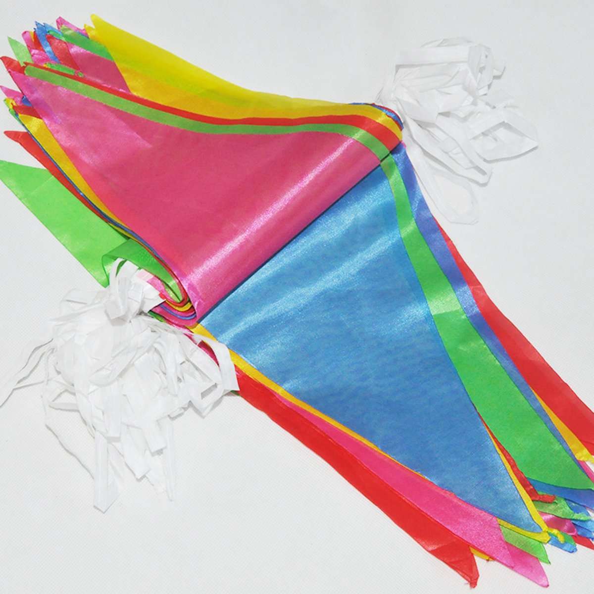 125ft Multicolors Triangle Pennant Flag Party Wedding Birthday Banner Bunting Decorations