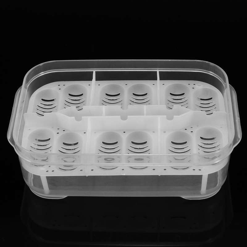 12 Reptiles Eggs Incubator Tray Gecko Snake Bird Amphibians Hatching Case Breeding Tools Box