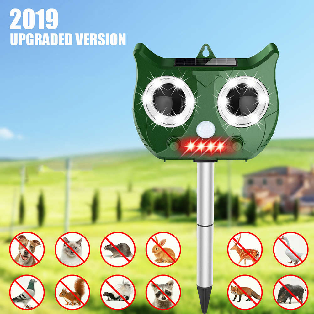 New [Basic version]Portable Solar Battery Powered Ultrasonic Outdoor Pest And Animal Repeller