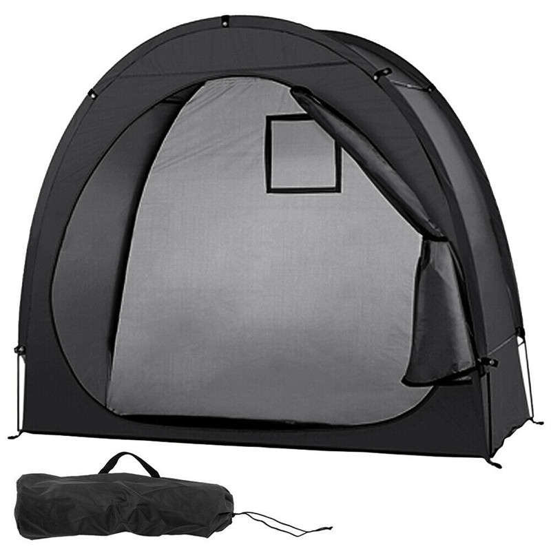 190T Bike Bicycle Tent Bike Storage Shed Outdoor Sun Shade Cover with Window