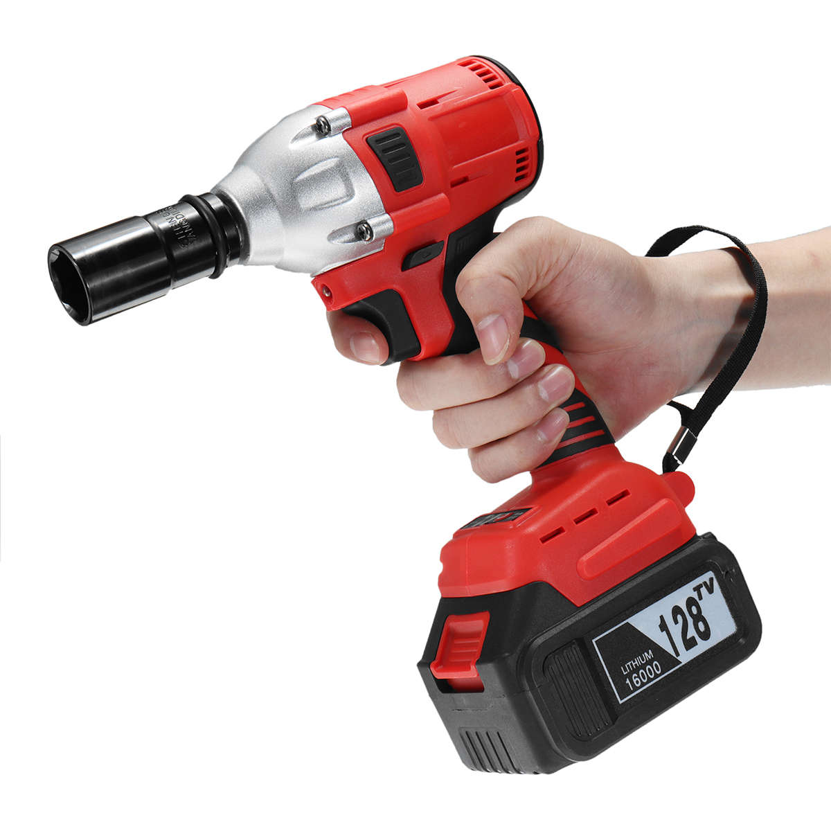 New 320N/M Brushless Electric Impact Wrench Socket Wrench with Lithium Battery & Charger
