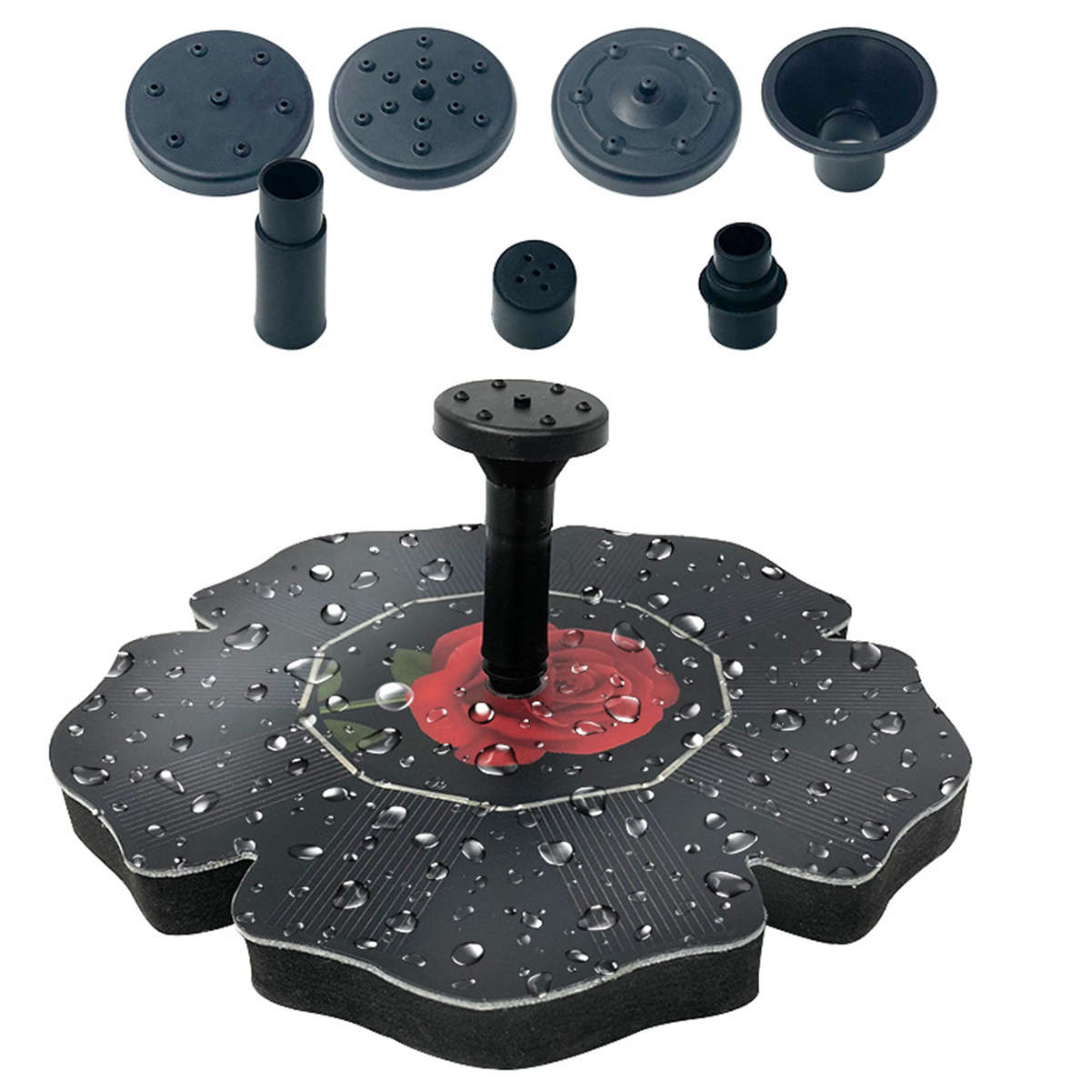 Solar Bird Bath Fountain Pump Solar Water Floating Leaf Pump Fountain Pond Bird Bath Fish Tank...