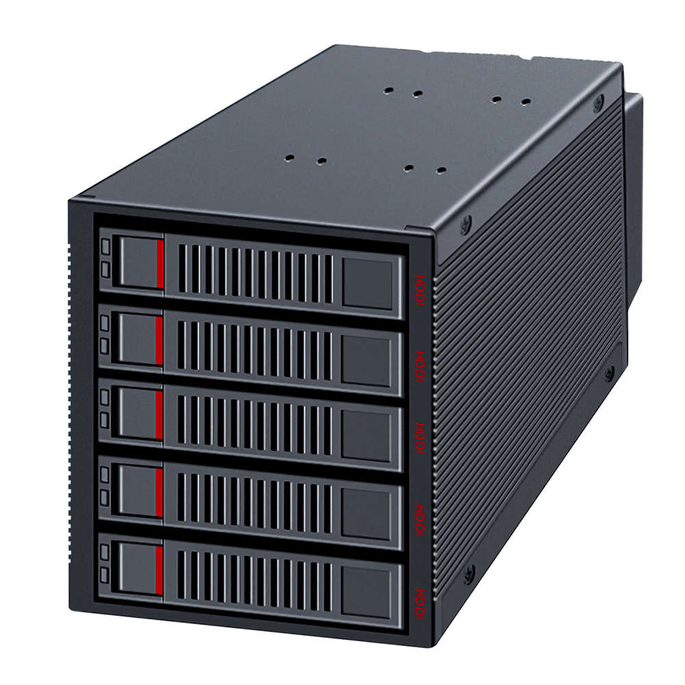 JEYI 5 Bays USB3.0 to SATA External Hard Drive Docking Station RAID Array Cabinet Hard Drive Enclosu