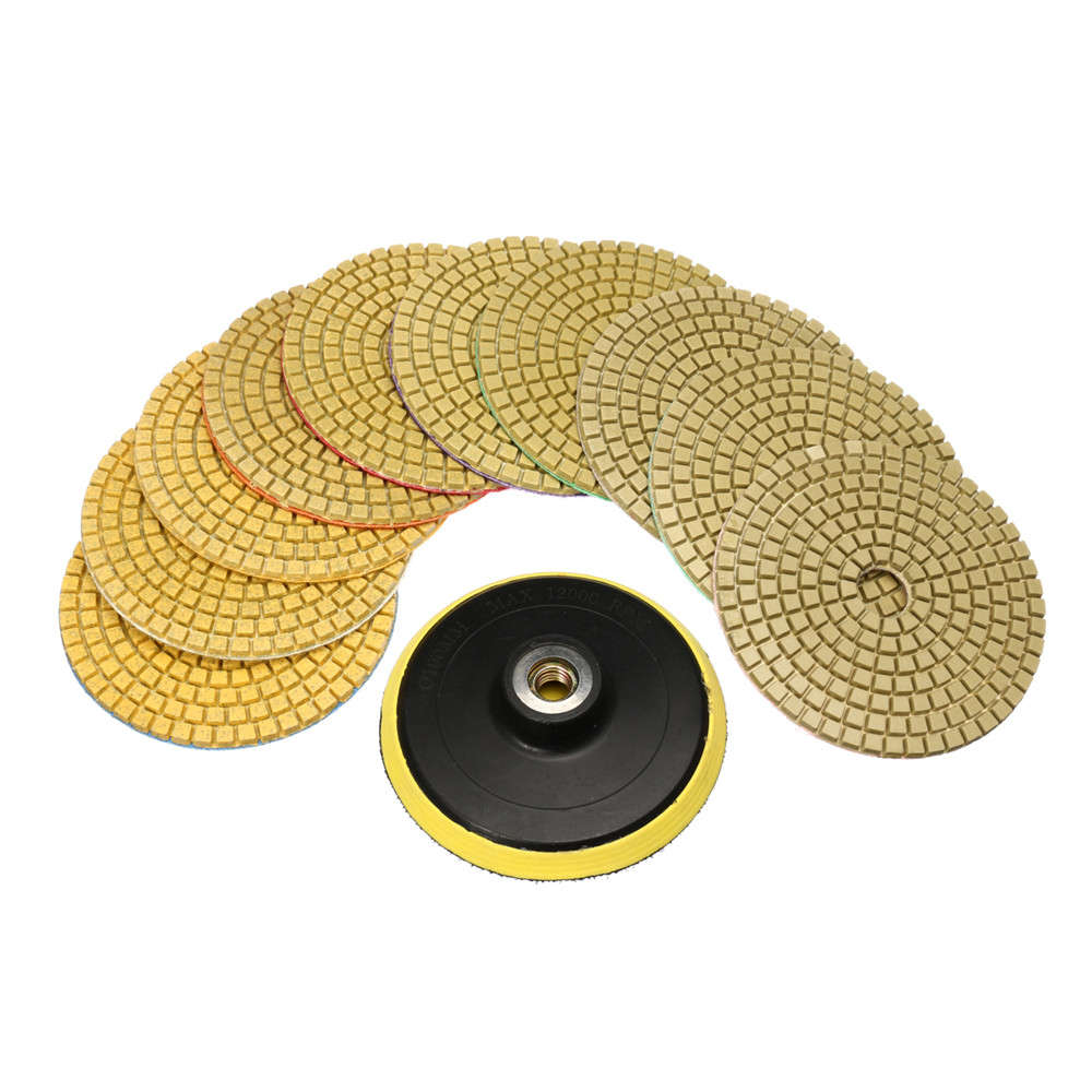 11pcs Diamond Polishing Pad 4 Inch Grinder Disc for