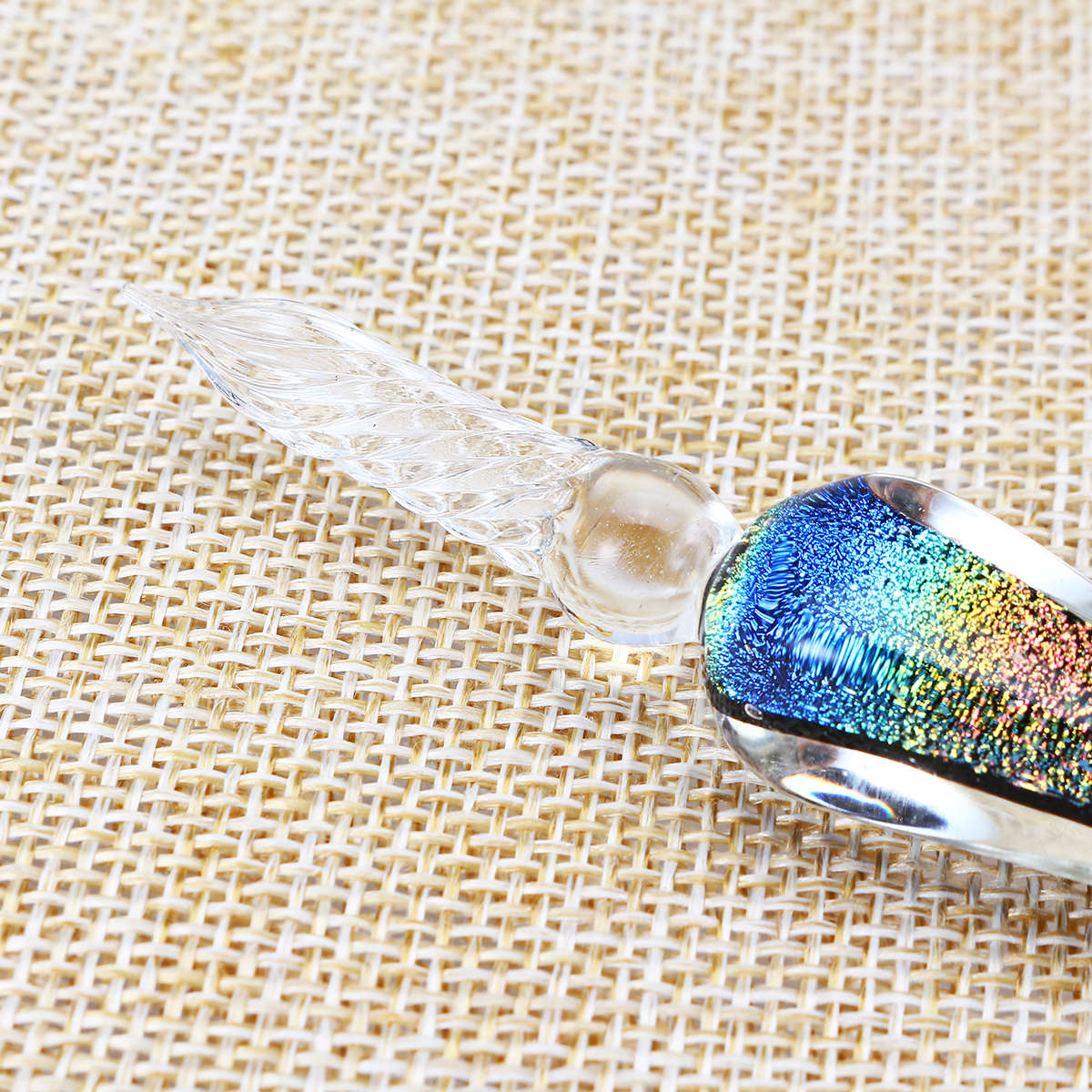 Crystal Glass Dip Pen Ink Set Signature Pen Vintage Handmade Glass Sign Pen Writing Tools