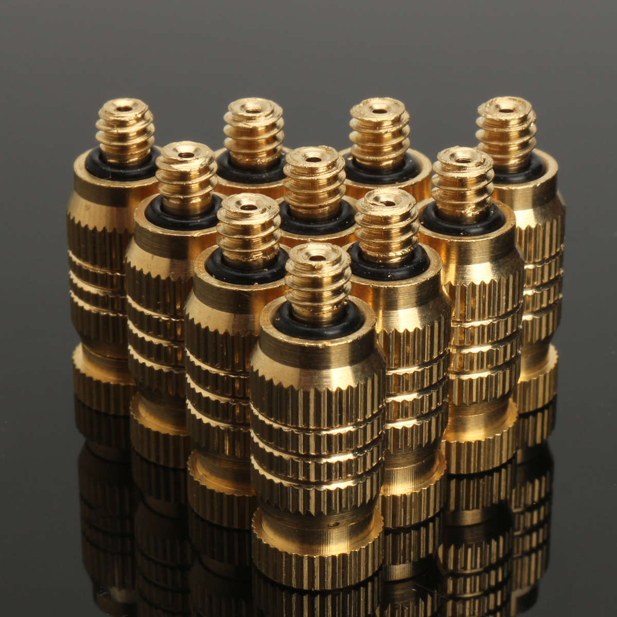 10Pcs 4mm Male Threaded Brass Misting Fogging Nozzle Spray Sprinkler Head Irrigation Cooling...