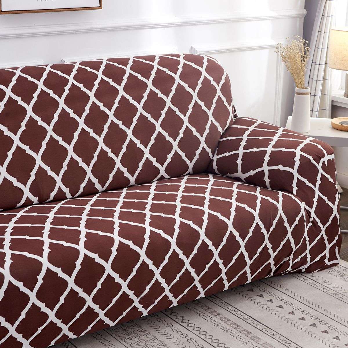 1/2/3/4 Seater Elastic Sofa Chair Covers Slipcover Settee Stretch Floral Couch Protector for Living