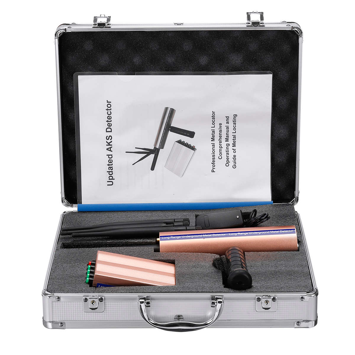 AKS 3D Metal Detector Detective 1200m Long Range Gold Treasure Digger Scanner