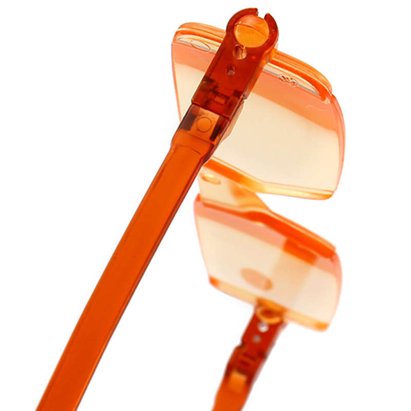 Portable 360 Rotation Folding Reading Glasses with Case An (Magnification Strength 4.0 Color Orange)
