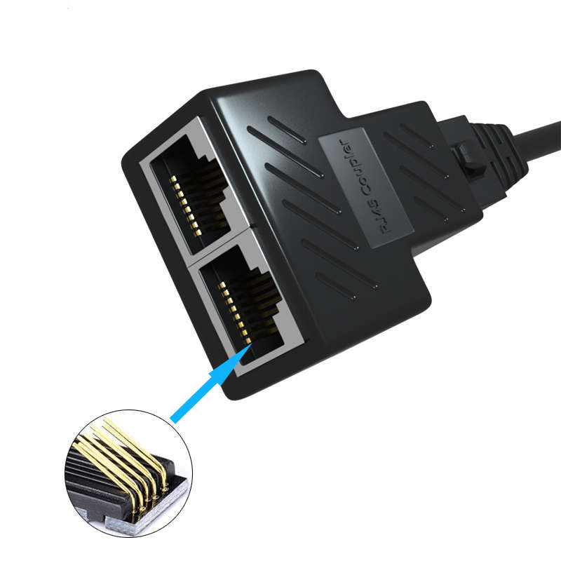 RJ45 Networking Connector RJ45 1 To 2 Splitter Connector LAN Ethernet Network RJ45 Splitter Extender