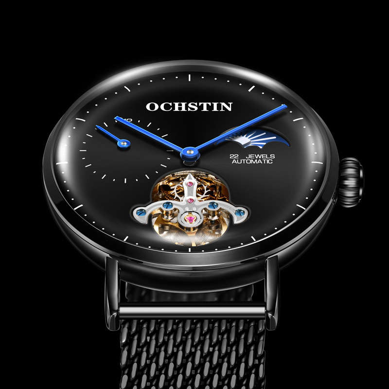New OCHSTIN GA6121 Moon Phase Full Steel Automatic Mechanical Watch Business Sty