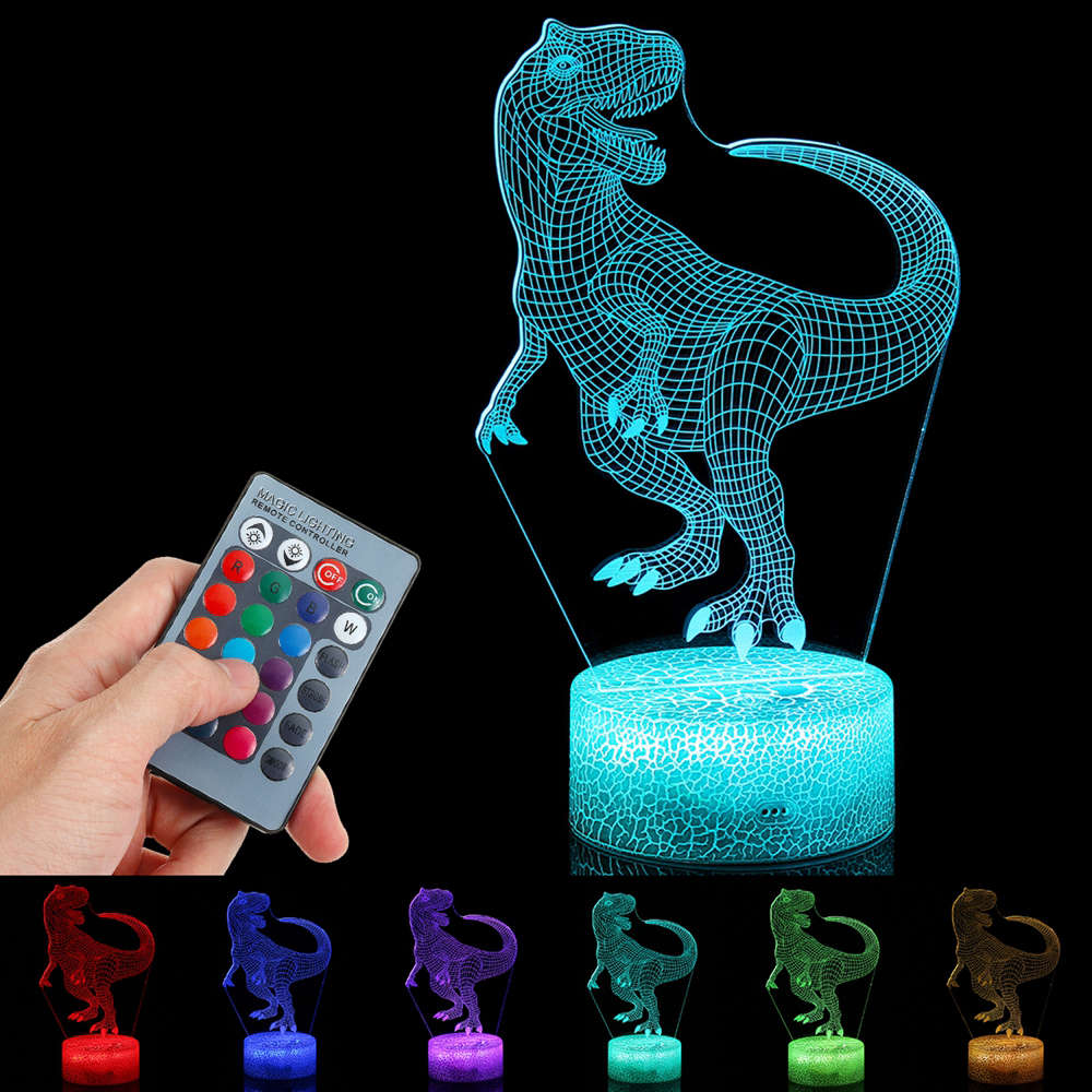 New 3D Illusion Night Light Touch Remote Control Home Decor Table Desk Sleeping