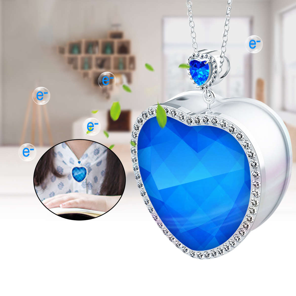 Portable Wearable Mini USB Air Cleaner Low Noise Negative Ion Generator Anion Air Purifier Necklace