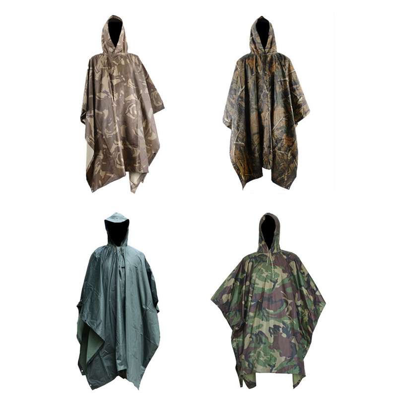 New Multifunctional Camouflage Rain Coat Outdooors Travel Rain Coat Cycling Camouflage Poncho