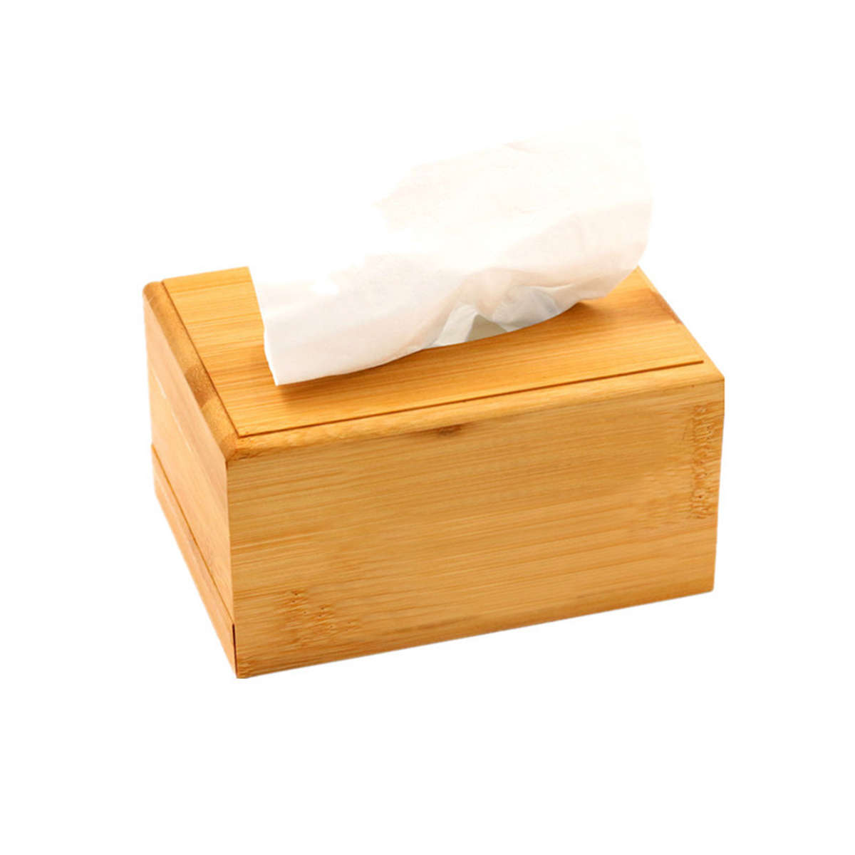 New Creative Plain Wooden Tissue Box Cover Wood Holder Car Home Paper Storage