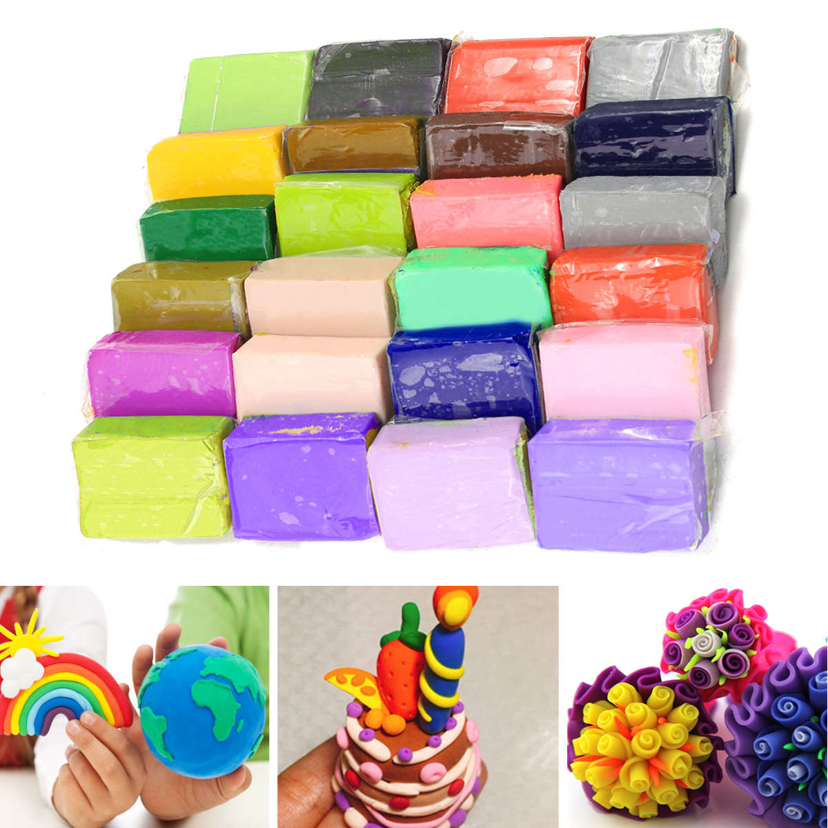 New 32PCS DIY Pottery Clay Plasticine Craft Malleable Fimo Polymer Modelling Sof