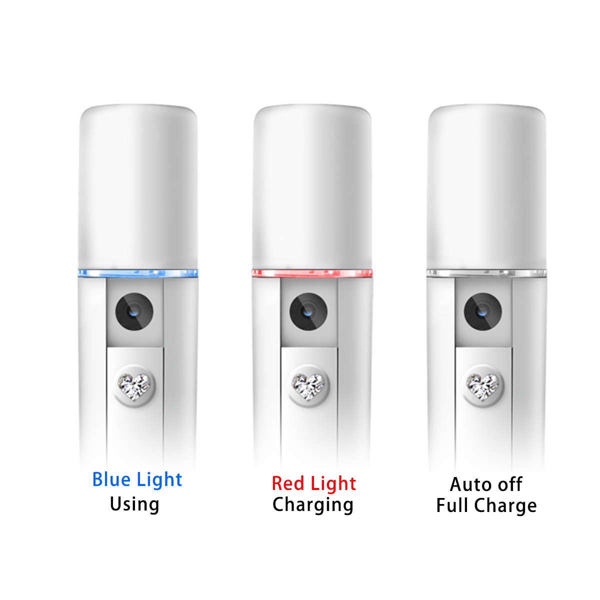 Mini Facial Humidifier Skin Beauty Mist Nano USB Handheld Sprayer Face Steamer (Type A)