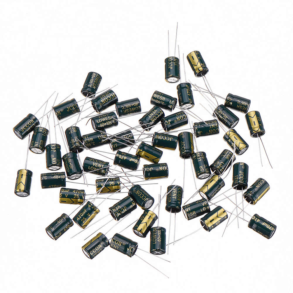 50Pcs 25V 470UF 8 x12MM High Frequency Low ESR Radial Electrolytic Capacitor...