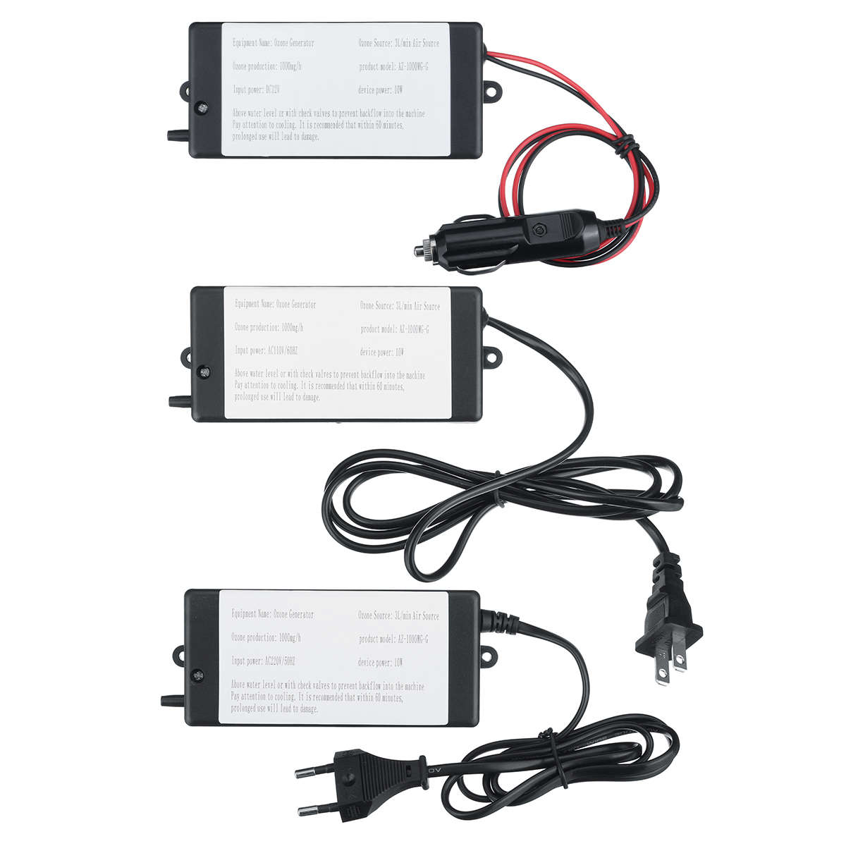 Ozone Generator 1000mg Ozonizer Water Air Sterilizer Purifier Cleaner Disinfector (Type B)