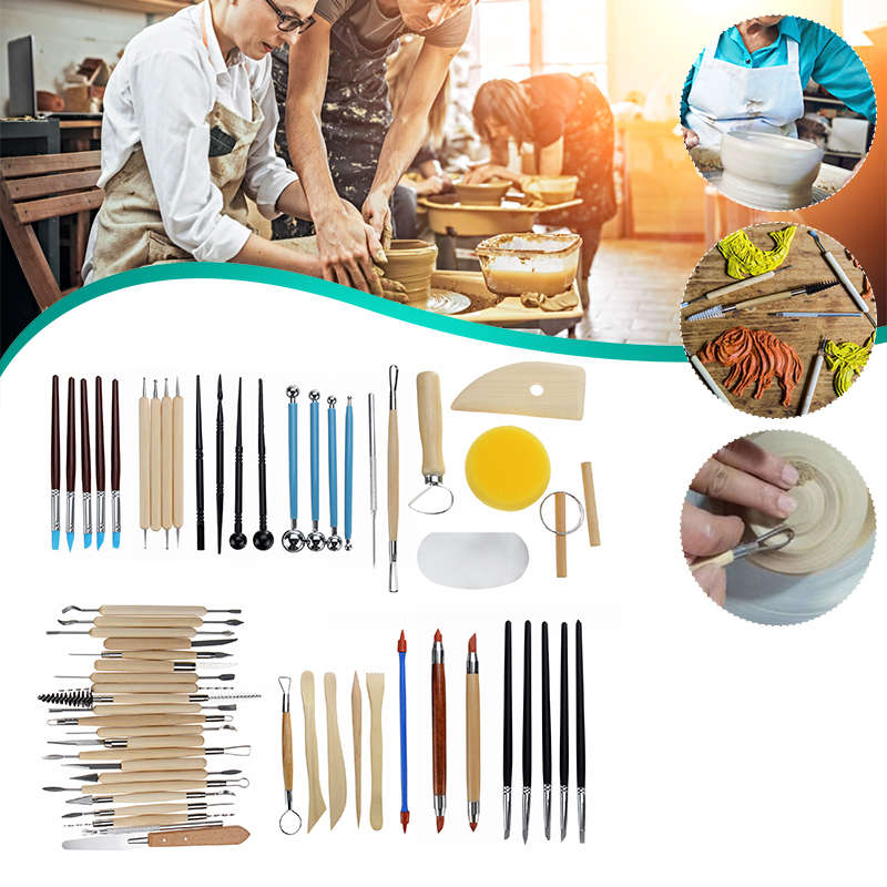 DIY Pottery Clay Sculpting Carving Modelling Tool Set Clay Sculpture Ceramic Craft (Type C)