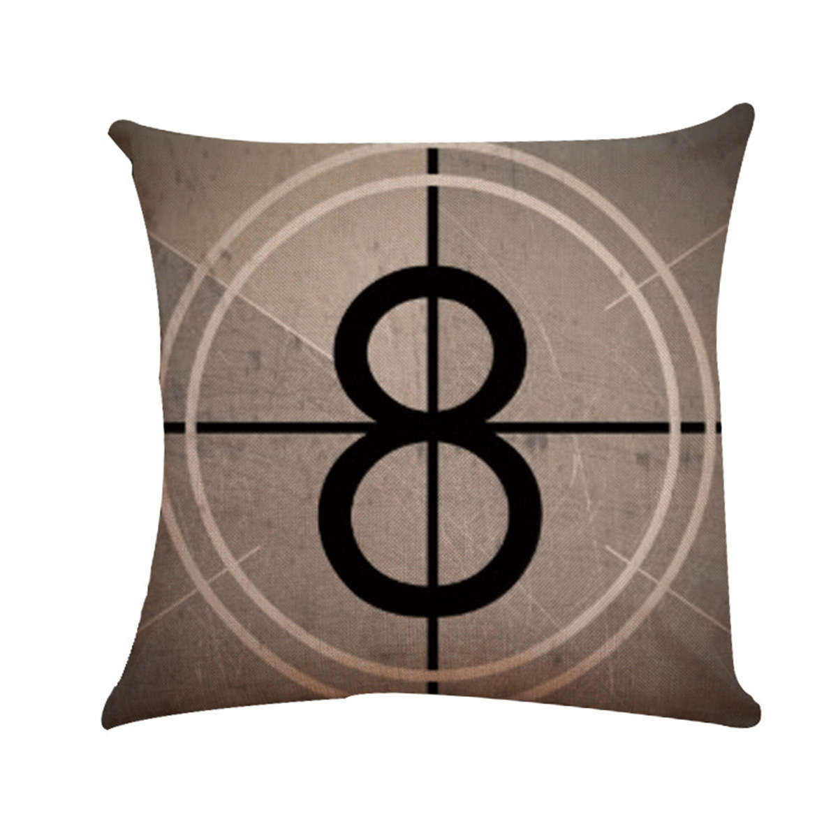 4PCS Linen Sofa Car Home Movie Theater Cinema Pillow Case