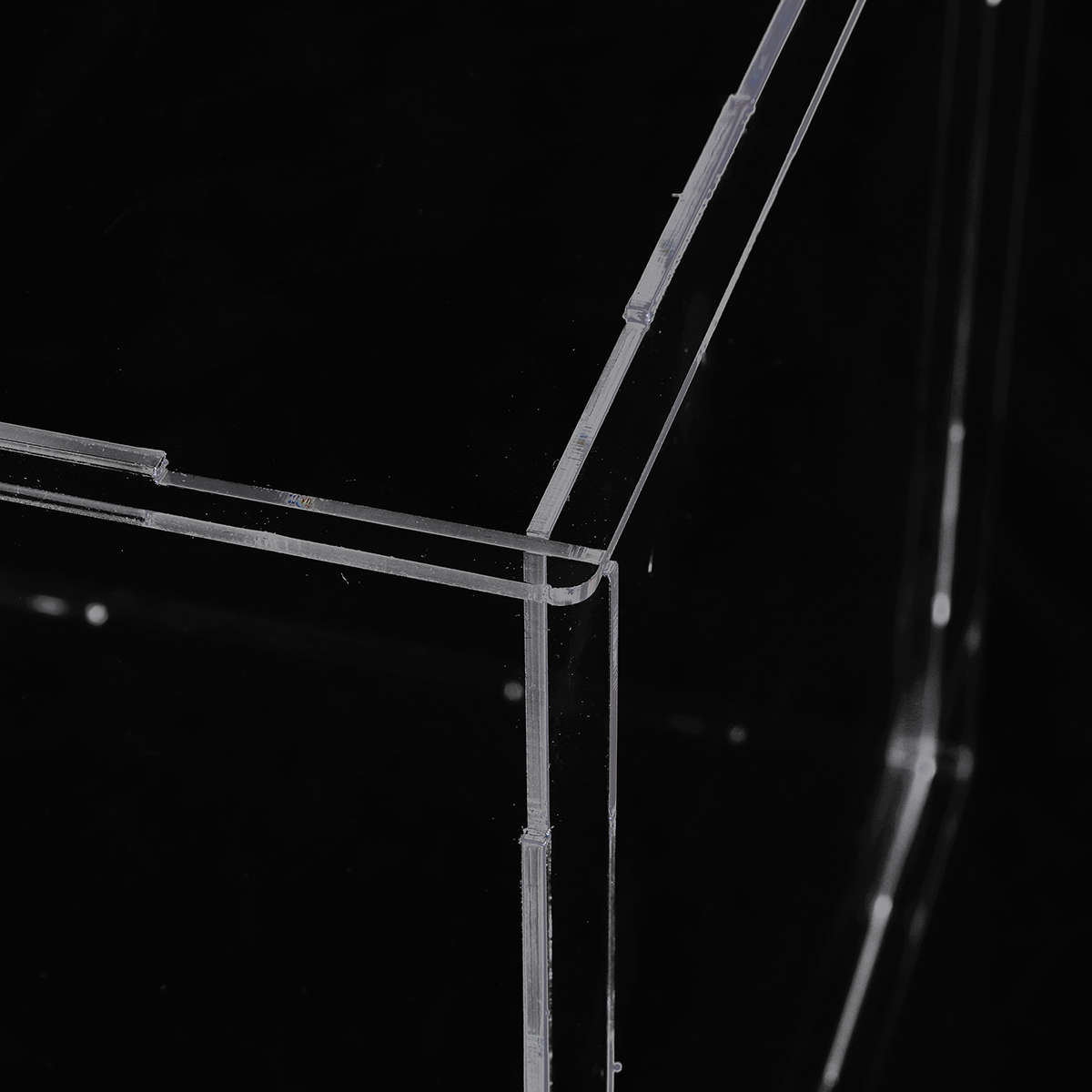 10/20/30cm Acrylic Display Case Box Dustproof Self-Assembly Model Prot (Size 20cm Color Transparent)