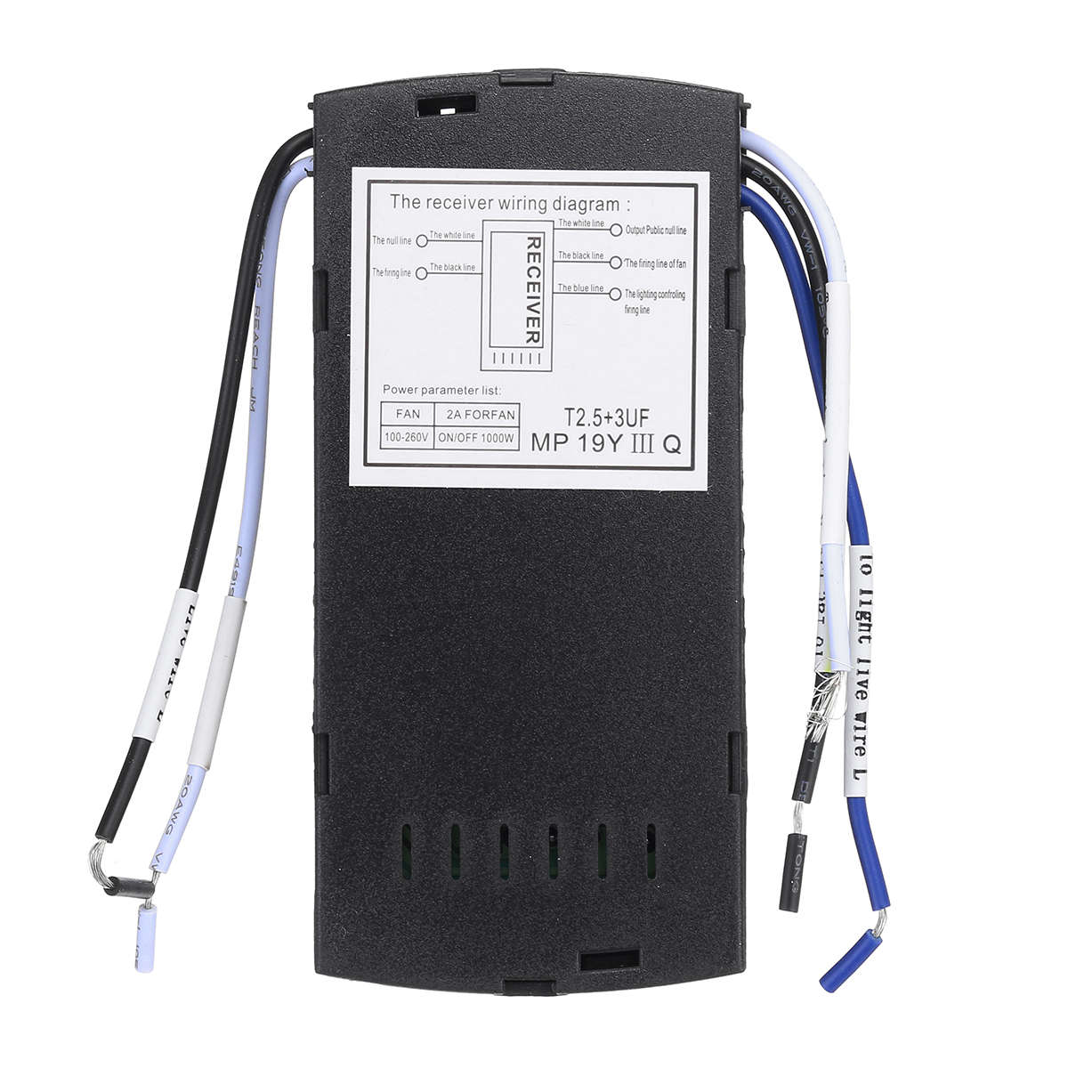 30M Universal Wireless Timing Switch Remote Control Receiver For Ceiling Fan Lamp Light