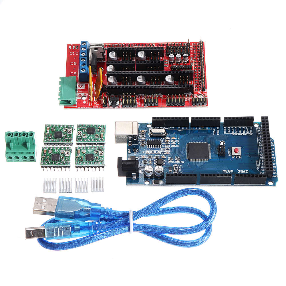 Geekcreit Ramps 1.4 Control Board  + Mega2560 R3 + A4988 Driver With Heat Sink 3D Printer Mainboard