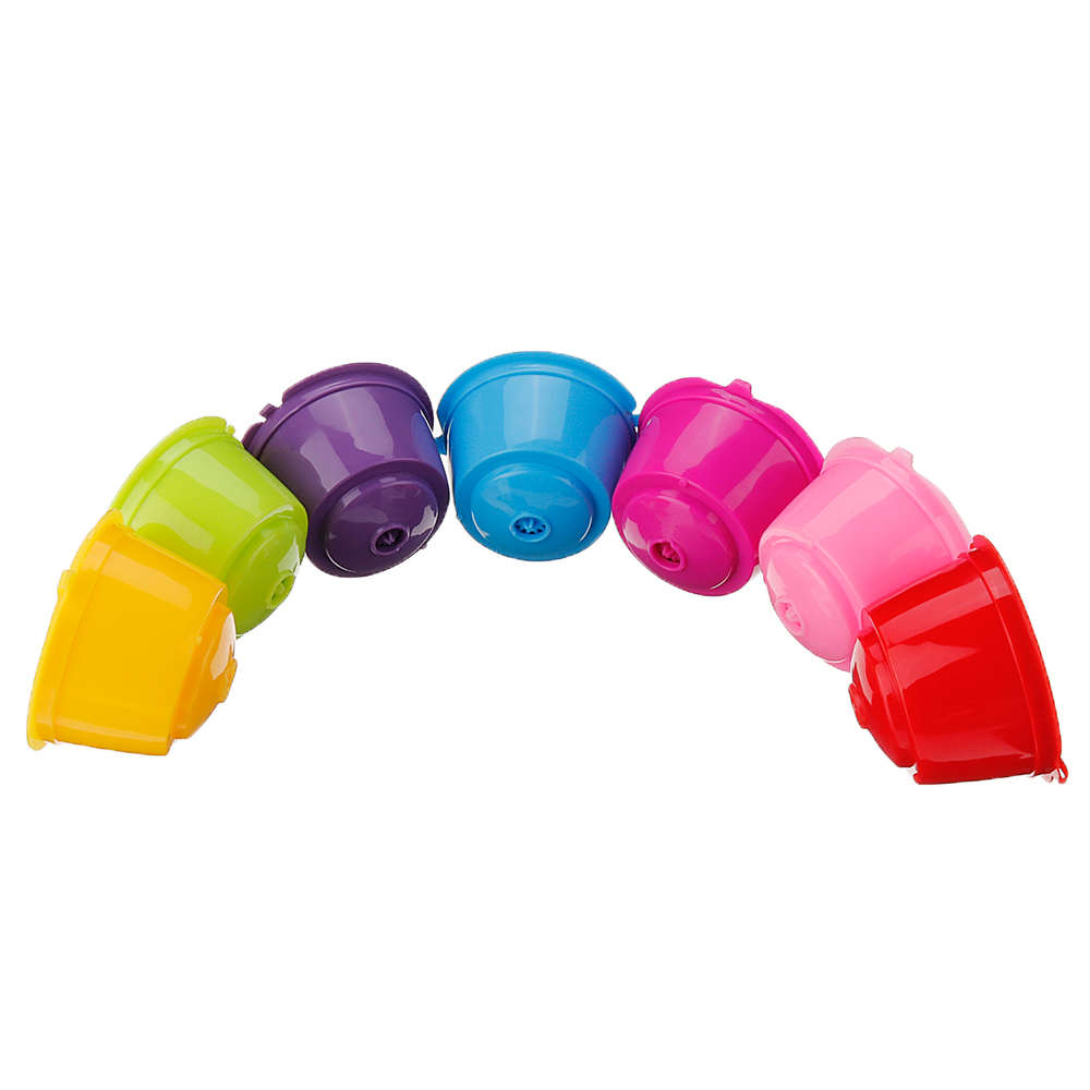 7Pcs/Set Colorful Refillable Coffee Capsule Cup Reusable Coffee Pods for Nescafe Dolce Gusto Brewer