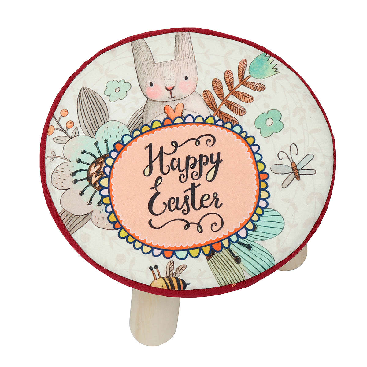 RANDOM DESIGN Soft Cushion Sitting Stool / Chair with Removable Cushion Cover