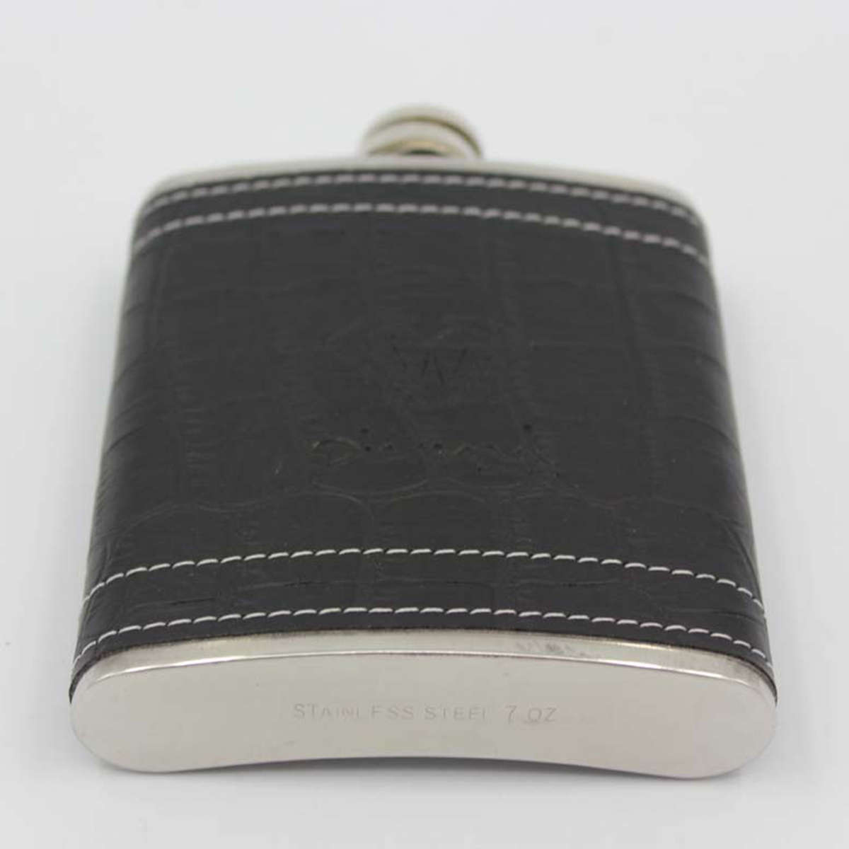 7 oz Leather Stainless Steel Hip Flask Mini Water Bottle Alcohol Bottle