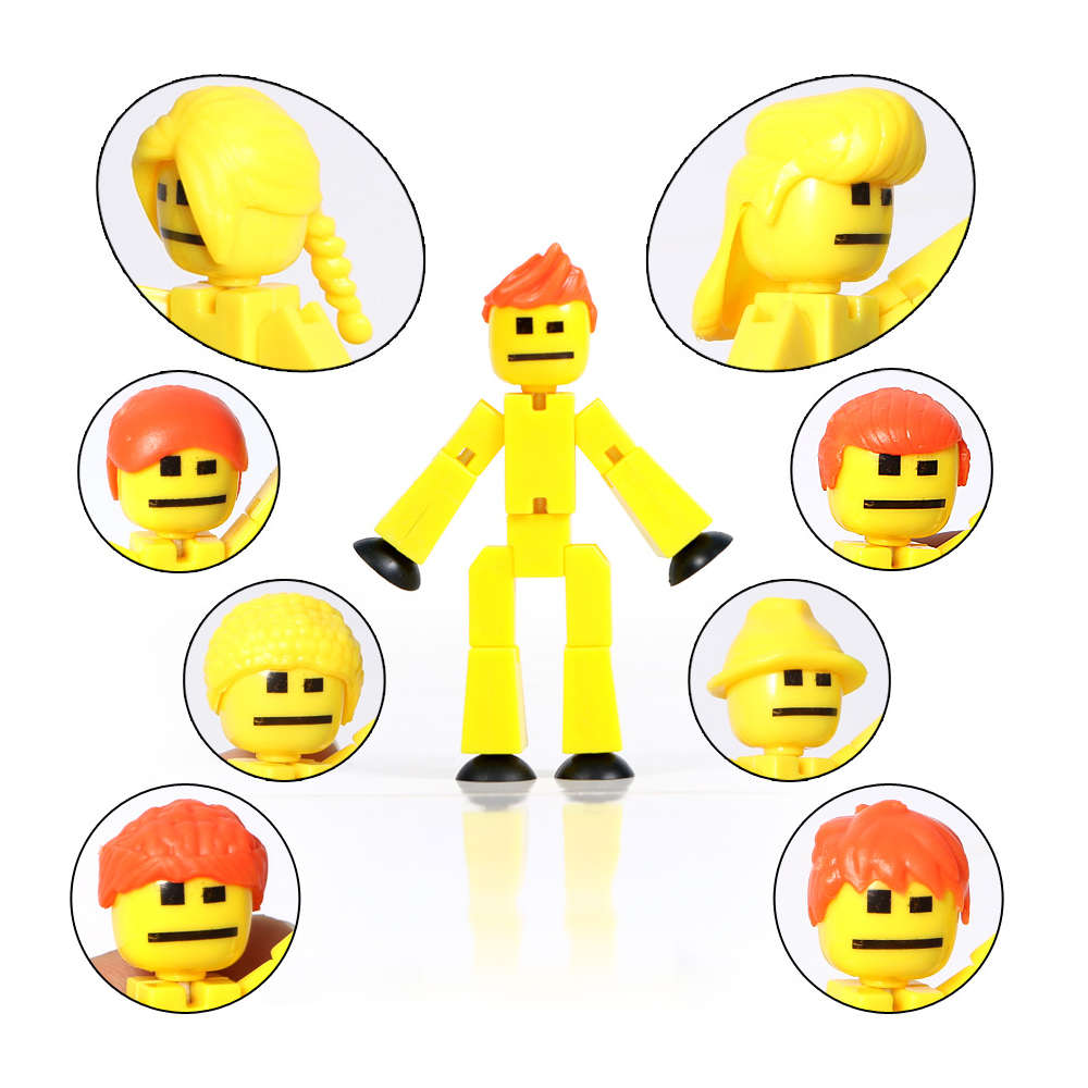 Stikbot Sucker Suction Cup Funny Deformable Sticky Robot Action Figure Toy (Number 1)