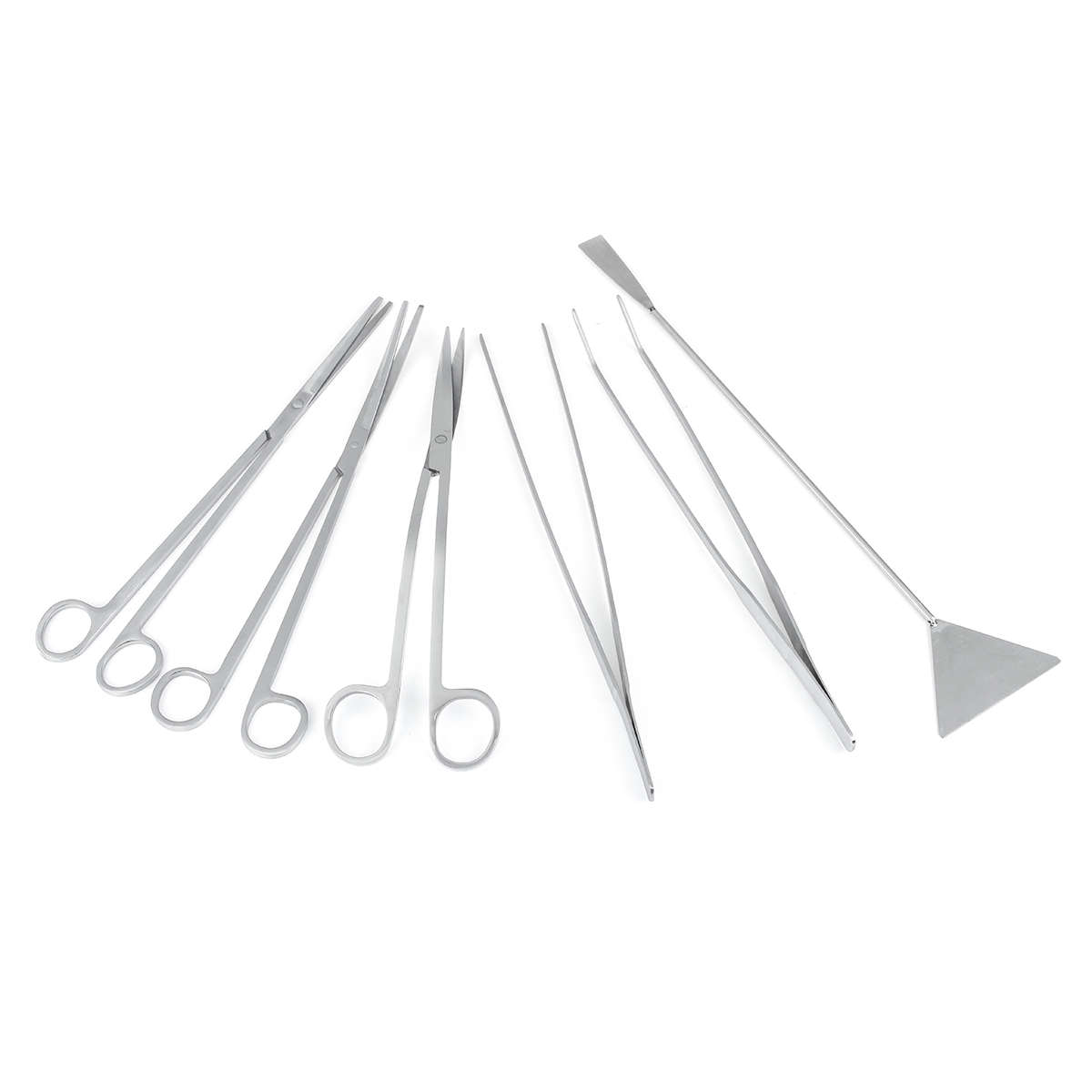 Stainless Steel Aquarium Tools Aquascaping Tank Aquatic Plant Tweezers Scissors (Type E)