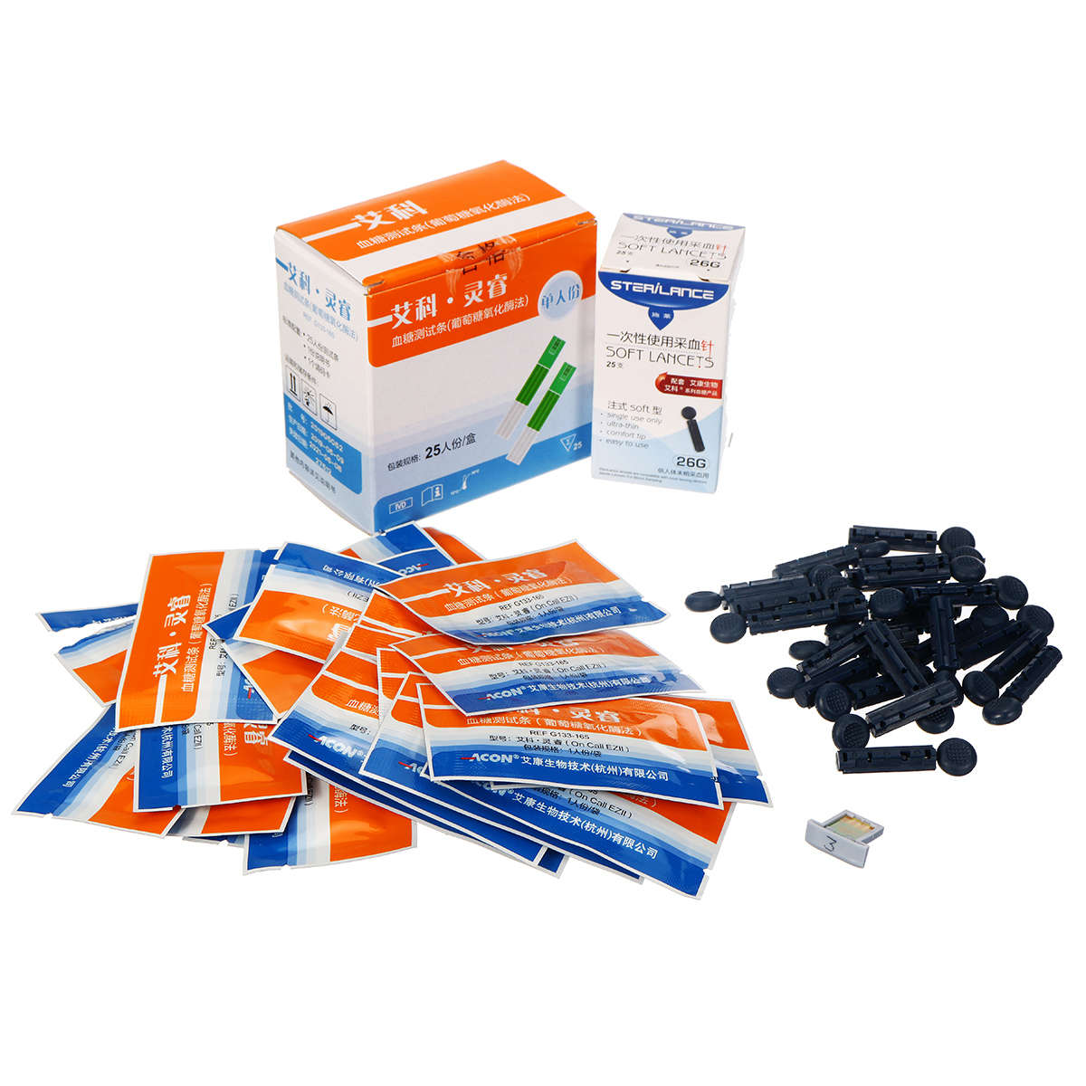 Blood Glucose Meter Sugar Meter Diabetes Tester 25Pcs Blood Test Strips Blood Collection Ne (Type A)