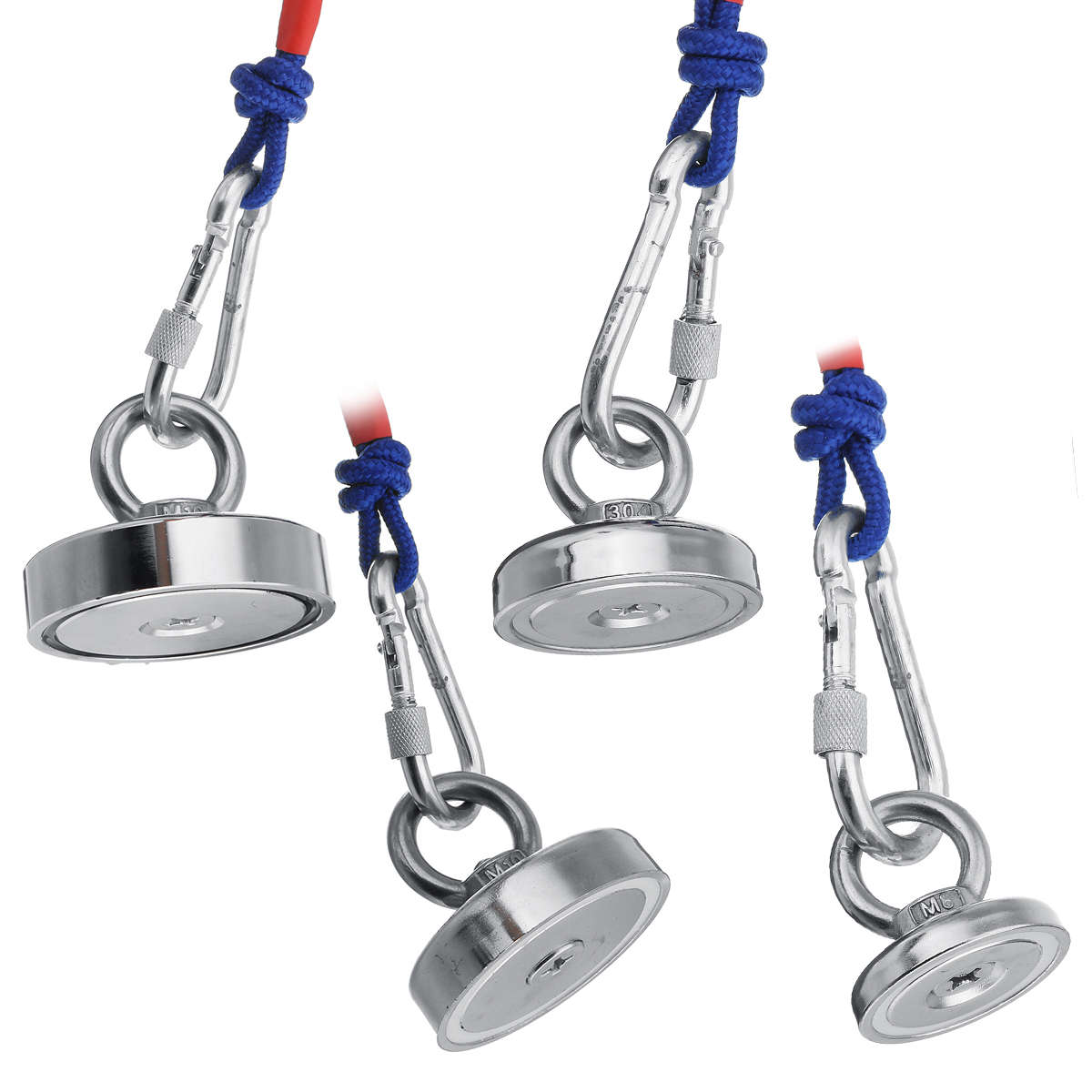 180-500KG Salvage Strong Magnet With Hooks Hunting Diving Fishing Recovery Magnet