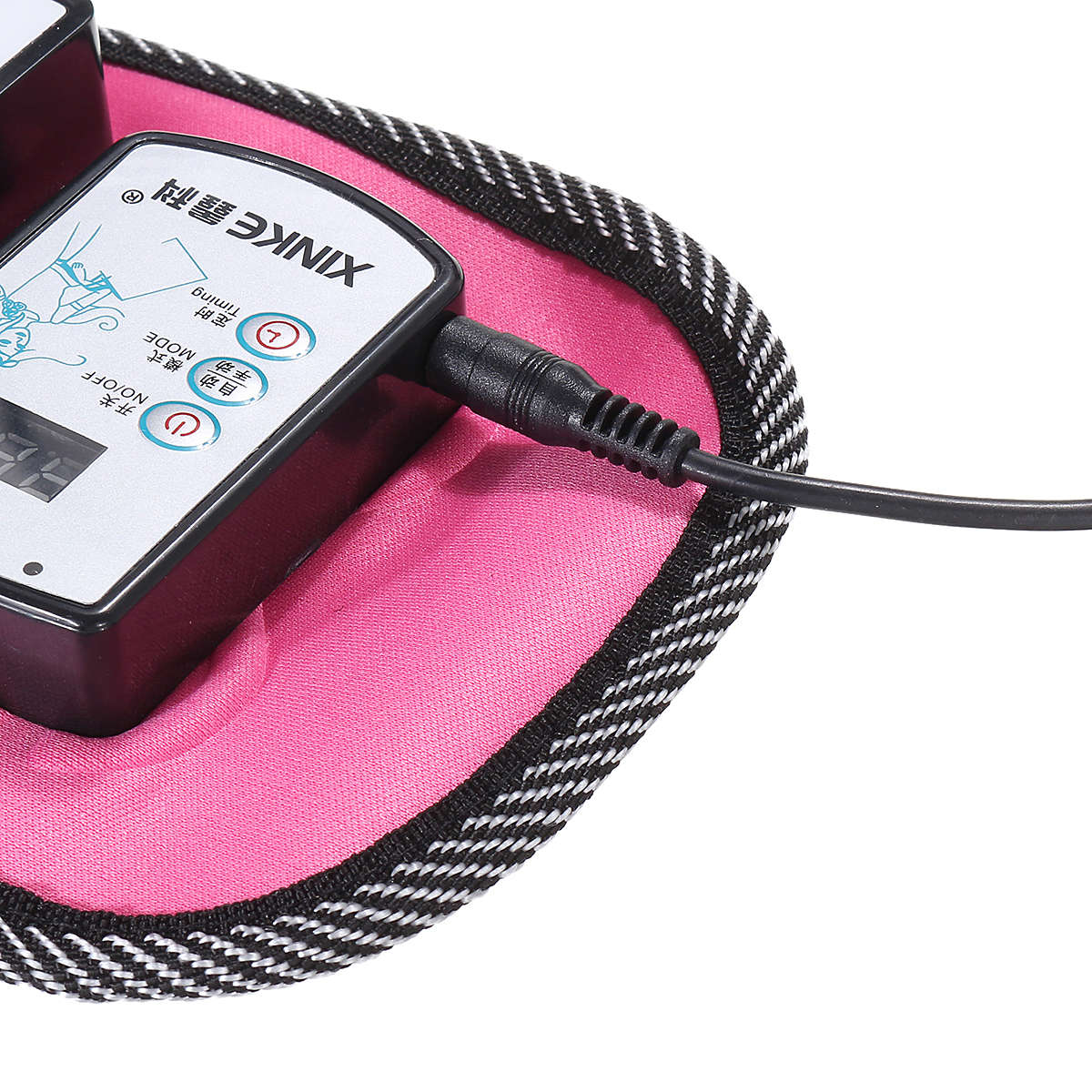 Wireless Electric 6 Motors Slim Belt Heating Massager Vibration Burner Fitness Loss We (Color1 Pink)