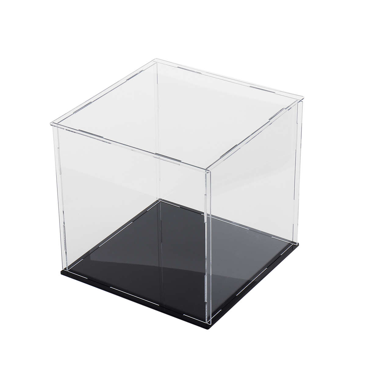 10/20/30cm Acrylic Display Case Box Dustproof Self-Assembly Model Prot (Size 20cm Color Transparent)